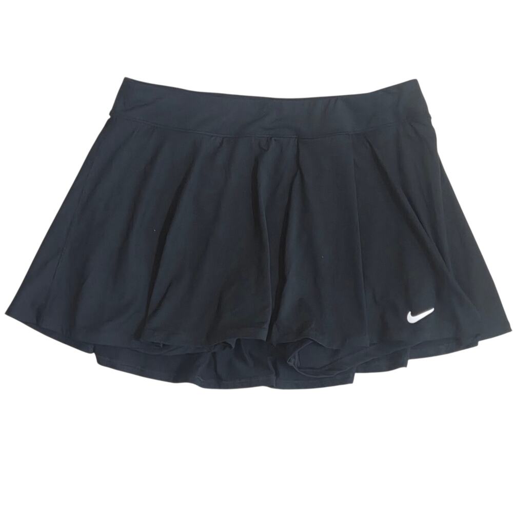 Nike Athletic Skirt or Skort Black Sz 1X Built in shorts Tennis, Golf 14" mini - Picture 9 of 9